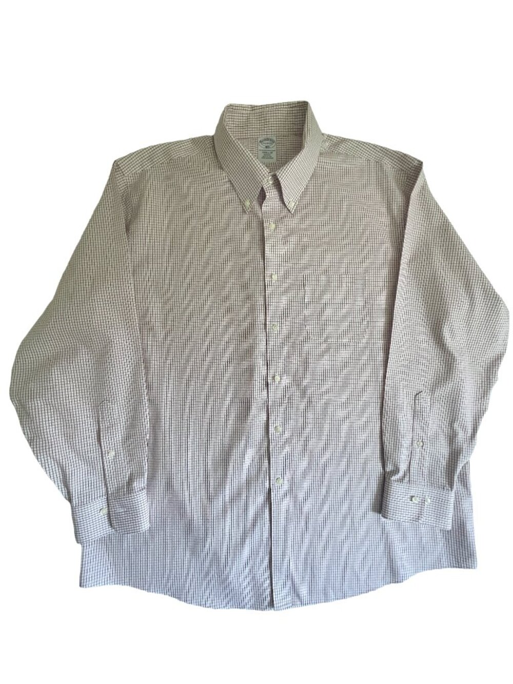 Brooks Brothers 1818 Non-Iron Check Dress Shirt Men’s 17.5